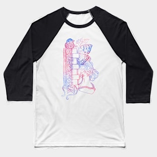 Kelvingrove Mix // Pink and Blue Baseball T-Shirt